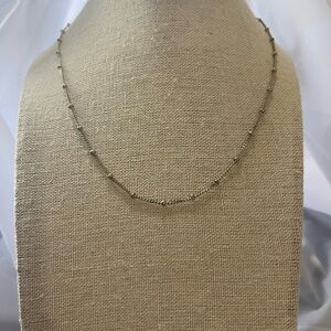Monet silver tone satellite necklace